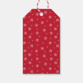 Elegant Snowflake Wreath Red Holiday Foto Cadeaulabel (Achterkant)