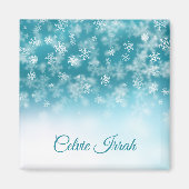 Elegant Snowflakes Aangepast | Magneet (Voorkant)
