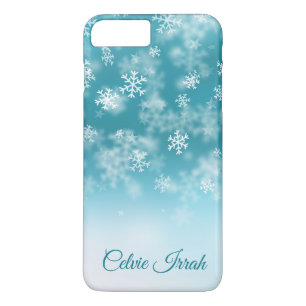 Elegant Snowflakes Aangepast   Telefonische kwesti iPhone 8 Plus / 7 Plus Hoesje
