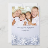 Elegant Snowflakes CHRISTMAS HOLIDAY BRUNCH Kaart (Achterkant)