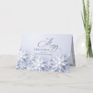 Elegant Snowflakes Corporate Kerstgroet Feestdagen Kaart