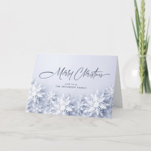 Elegant Snowflakes Corporate Kerstgroet Feestdagen Kaart