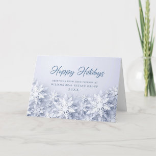 Elegant Snowflakes Corporate Kerstgroet Feestdagen Kaart