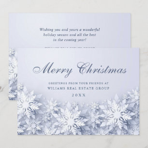 Elegant Snowflakes Corporate Kerstgroet Feestdagenkaart