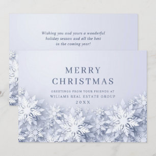 Elegant Snowflakes Corporate Kerstgroet Feestdagenkaart