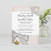 Élégant Snowflakes Invitation de mariage hivernal (Debout devant)