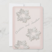 Élégant Snowflakes Invitation de mariage hivernal (Dos)