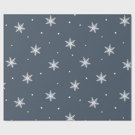 Elegant Snowflakes kerst Cadeaupapier (Vlak)