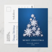 Elegant Snowflakes kerstcadeaudag Briefkaart (Voorkant / Achterkant)