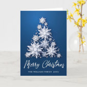 Elegant Snowflakes kerstcadeaudag Kaart (Gele Bloem)