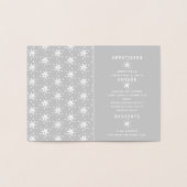 Élégant Snowflakes Menu Mariage hiver (Intérieur)