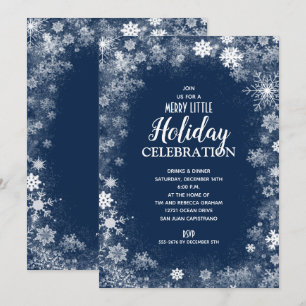 Elegant Snowflakes op Navy Holiday-uitvindingen