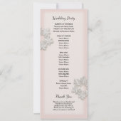 Élégant Snowflakes Programme de mariage d'hiver (Dos)