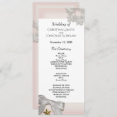 Élégant Snowflakes Programme de mariage d'hiver (Devant / Derrière)