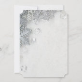 Elegant Snowflakes Sweet 16 Kaart (Achterkant)