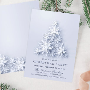Elegant Snowflakes Tree Holiday CHRISTMAS PARTY Kaart