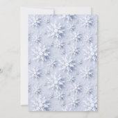 Elegant Snowflakes Tree Vakkerfeest Kaart (Achterkant)