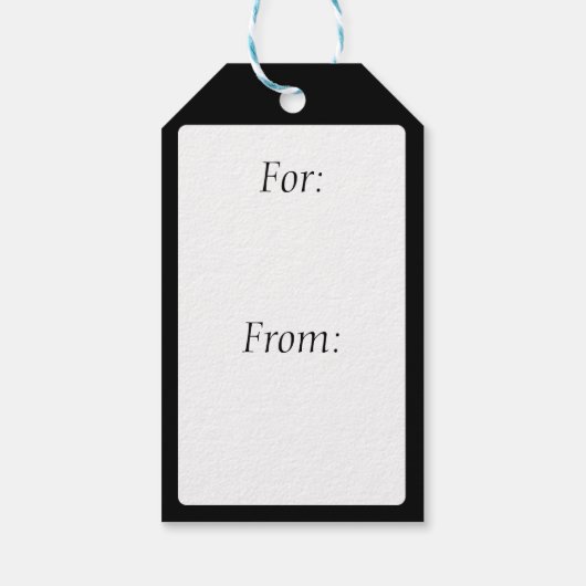 Elegant Snowflakes Winter Pattern Cadeaulabel (Achterkant)