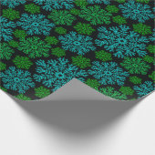Elegant Snowflakes Winter Pattern Cadeaupapier (Hoek)