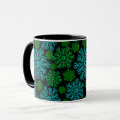 Elegant Snowflakes Winter Pattern Mok (Voorkant links)