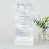Elegant Snowflakes Winter Wedding Kaart (Staand voorkant)