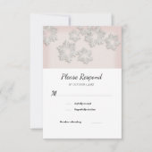 Élégant Snowflakes Winter Wedding RSVP Flat Card (Devant)