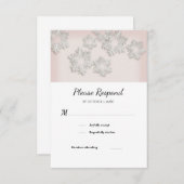 Elegant Snowflakes Winter Wedding RSVP Flat Kaart (Voorkant / Achterkant)