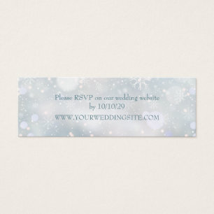 Élégant Snowflakes Winter Wedding Website RSVP