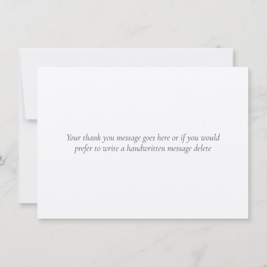 Elégant Soft Feuille verdure Rustique Merci (Dos)