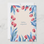 Elegant Soft Floral Tulip 21st Birthday Invitation (Dos)