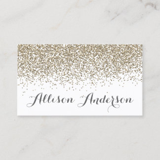 Elegant Soft Gold Glitter Visitekaartjes
