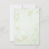 Elégant Soft Green Vintage Wedding RSVP (Dos)