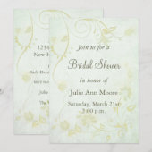 Elegant Soft Green  Vrijgezellenfeest Kaart (Voorkant / Achterkant)