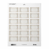 Elegant Soft Leaves Script Weddenschap Etiket (Full Sheet)