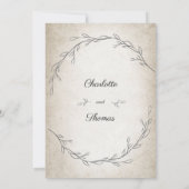 Elegant Soft Leaves Script Weddenschap Kaart (Achterkant)