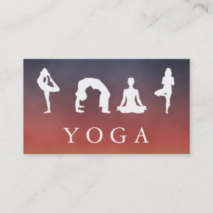 Elegant Soft Logo Yoga Healing Health Visitekaartje