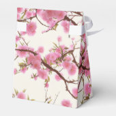 Elegant Soft Pink Cherry Blossom Florals Bedankdoosjes (Achterkant)