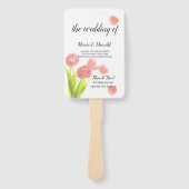 Elegant Soft Pink Tulips Programme Handwaaier (Voorkant)