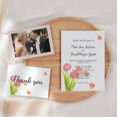 Elegant Soft Pink Tulips Uitnodiging