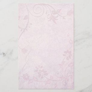 Elegant Soft Pink Vintage Weddenschap Briefpapier