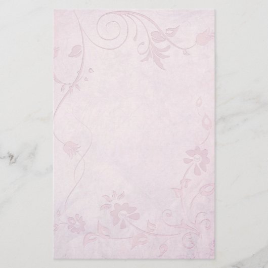Elegant Soft Pink Vintage Weddenschap Briefpapier (Voorkant)