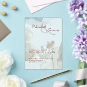 Elegant Soft Romantic Botanical Script Wedding Acryl Uitnodigingen (Insitu (Huwelijk))