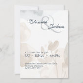 Elegant Soft Romantic Botanical Script Wedding  Kaart (Voorkant)