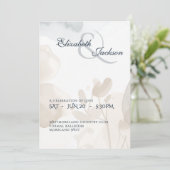 Elegant Soft Romantic Botanical Script Wedding  Kaart (Staand voorkant)