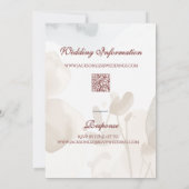 Elegant Soft Romantic Botanical Script Wedding  Kaart (Achterkant)