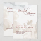 Elegant Soft Romantic Botanical Script Wedding  Kaart (Voorkant / Achterkant)