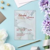 Elegant Soft Romantic Floral Lily Script Wedding Acryl Uitnodigingen (Insitu (Huwelijk))