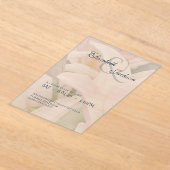 Elegant Soft Romantic Floral Lily Script Wedding Acryl Uitnodigingen (Laagn)