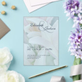 Elegant Soft Romantic Floral Lily Script Wedding Acryl Uitnodigingen (Insitu (Huwelijk))