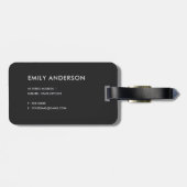 ELEGANT SOFT ROOS GOLD BLUSH PINK COPPER STRIPS BAGAGELABEL (Achterkant horizontaal)